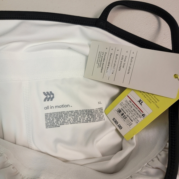 All In Motion Asymmetrical Active Dress Womens White Moisture-Wicking UPF 50+ XL - Picture 3 of 6